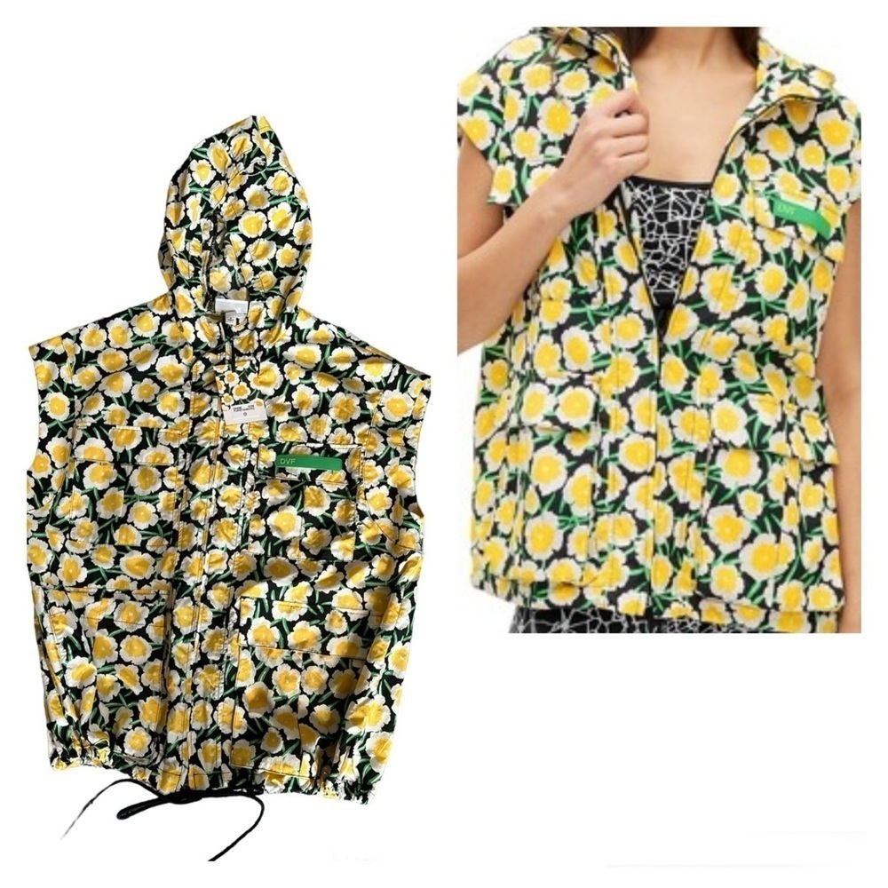 DVF For Target Women’s Poppy Hooded Nylon Packable Medium Vest BNWT